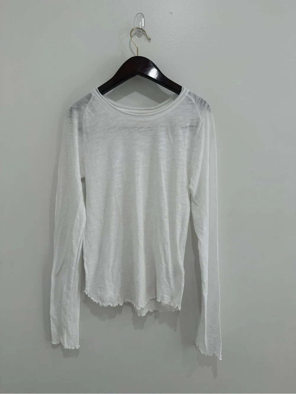 We the Free x Free People Be My Baby Long Sleeve Top in White New